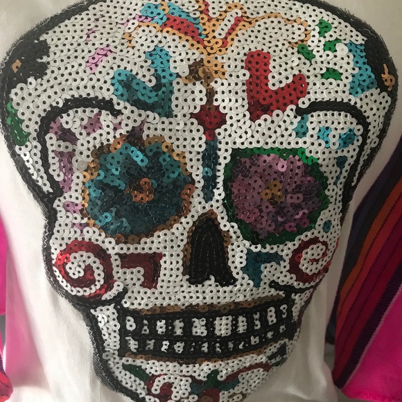 13 🖐 Handmade Skull Mexican style shirt - Picture 3 of 6